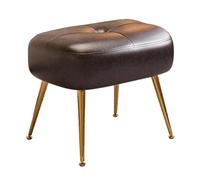 GIZNXBA Rectangular Otomana Reposapies Banco Tapizado para Entrada. Banco para El Final De La Cama Dormitorio Taburete para Tocador con Patas Metálicas Salón(Nero,60cm)