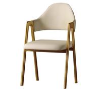 GIZNXBA Silla Auxiliar De Cuero con Reposabrazos Sillas De Comedor Tapizadas con Acolchado Silla De Oficina para Conferencias Sillón Tapizado para Sala De Espera(D)