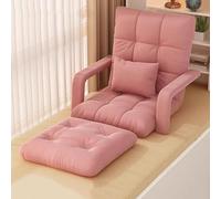 GIZNXBA Silla De Lectura Yoga Meditación con Cojín Silla De Lectura para Juegos con 6 Posiciones para Adultos Sofá Plegable con Reposabrazos para Dormitorio Y Salón(Roze)
