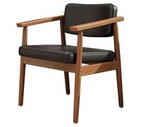 GIZNXBA Silla De Oficina para El Hogar Silla Auxiliar con Reposabrazos Sillón Tapizado Sillas para Sala De Espera Sillas De Cuero para Sala De Conferencias con Acolchado para Salón(Nero,A)