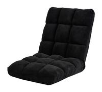 GIZNXBA Silla De Suelo Plegable para Juegos con Respaldo Silla De Lectura con 5 Posiciones Ajustables Sofá Plegable para Adultos, Ideal para Leer, Meditar O Dormir(Nero)