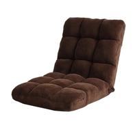 GIZNXBA Silla De Suelo Plegable para Juegos con Respaldo Silla De Lectura con 5 Posiciones Ajustables Sofá Plegable para Adultos, Ideal para Leer, Meditar O Dormir(Bruin)