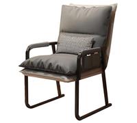 GIZNXBA Sillas De Acento Reclinable con Almohada De Respaldo Silla De Computadora Ergonómica Sillas De Oficina De Escritorio Ejecutivo Silla De Lectura De Salón Tapiceada para Sala De Estar(Grey)