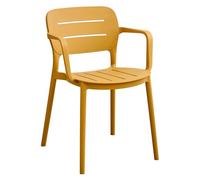 GIZNXBA Sillas De Cocina Modernas De Plástico con Respaldo Hueco Silla Apilable para Comedor Silla Auxiliar con Respaldo Ergonómico Sillas De Exterior para Picnics, Acampadas(Yellow,B)
