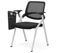 GIZNXBA Sillas Plegables con Cojín Acolchado Sillas De Recepción De Malla Silla Plegable Comercial con Estructura De Acero Silla para Sala De Espera, Conferencias Y Formación(Black G)