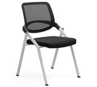 GIZNXBA Sillas Plegables con Cojín Acolchado Sillas De Recepción De Malla Silla Plegable Comercial con Estructura De Acero Silla para Sala De Espera, Conferencias Y Formación(Black E)