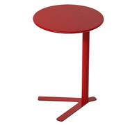 GJ Mesa Auxiliar Redonda de Metal, Moderna Mesa Auxiliar en Forma de C for sofá y mesita de Noche, Ideal for café, Bebidas, Aperitivos y portátil.(E,48x69cm)