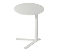 GJ Mesa Auxiliar Redonda de Metal, Moderna Mesa Auxiliar en Forma de C for sofá y mesita de Noche, Ideal for café, Bebidas, Aperitivos y portátil.(C,48x69cm)