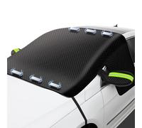 GJBHN Cubierta Nieve Parabrisas de Coche para Fiat 500e 2024 Protector para Parabrisas Funda Plegable Parabrisa Delantero,Green Reflective Strips