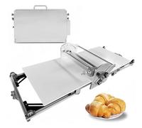 GJBMXSM Laminadora De Masa Eléctrica, 101,6 X 45,7 Cm Rodillo De Masa Automática para Pasteles Y Pizzas, Grosor Ajustable 1,8 a 3 Cm, Funcionamiento De Avance/Retroceso con Diseño Plegable