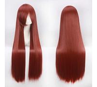 GJBXP 100cm Rose Net Larga recta Anime Cosplay Peluca Rubia Verde Rojo Púrpura Blanco Disfraces de Halloween Pelucas para mujeres Pelo sintético 06