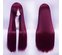 GJBXP 100cm Rose Net Larga recta Anime Cosplay Peluca Rubia Verde Rojo Púrpura Blanco Disfraces de Halloween Pelucas para mujeres Pelo sintético 04