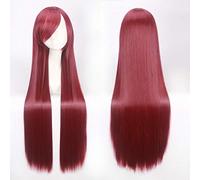GJBXP 100cm Rose Net Larga recta Anime Cosplay Peluca Rubia Verde Rojo Púrpura Blanco Disfraces de Halloween Pelucas para mujeres Pelo sintético 18