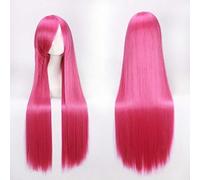 GJBXP 100cm Rose Net Larga recta Anime Cosplay Peluca Rubia Verde Rojo Púrpura Blanco Pelucas de disfraces de Halloween para mujeres Pelo sintético 15