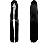 GJBXP 150cm peluca de cosplay de anime súper larga recta con flequillo pelo sintético negro azul púrpura rojo naranja pelucas blancas para mujer rosa neto negro