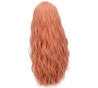 GJBXP 28 pulgadas largo rizado azul rubio verde rosa peluca sintética pelo natural Anime Cosplay disfraces de Halloween fiesta pelucas para mujeres rosa 4
