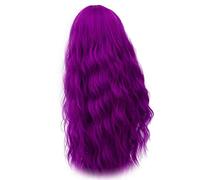 GJBXP 28 pulgadas largo rizado azul rubio verde rosa peluca sintética pelo natural Anime Cosplay disfraces de Halloween fiesta pelucas para mujeres púrpura