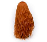 GJBXP 28 pulgadas largo rizado azul rubio verde rosa peluca sintética pelo natural Anime Cosplay fiesta de disfraces de Halloween pelucas para mujer naranja
