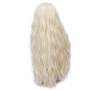 GJBXP 28 pulgadas largo rizado azul rubio verde rosa peluca sintética pelo natural Anime Cosplay fiesta de disfraces de Halloween pelucas para mujeres beige