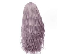 GJBXP 28 pulgadas largo rizado azul rubio verde rosa peluca sintética pelo natural Anime Cosplay fiesta de disfraces de Halloween pelucas para mujeres gris plata 7