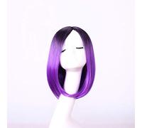 GJBXP 30cm Parte media recta corta Negro Rubio Ombre Peluca Cosplay Anime Pelo sintético Fiesta de disfraces de Halloween Pelucas para mujeres 04