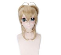 GJBXP 40cm Card Captor Sakura Anime Cosplay Peluca Pelo sintético Marrón Rubio Disfraces de Halloween Pelucas para mujeres rubio claro