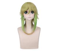GJBXP 40cm Vocaloid Gumi Fluffy Cosplay peluca verde amarillo Ombre pelucas de pelo para mujeres fibra sintética resistente al calor 4 modelos amarillo verde ombre