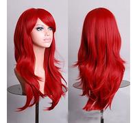 GJBXP 70cm Barato Peluca ondulada larga Pelo sintético Blanco Negro Rojo Púrpura Verde Azul Rubio Anime Cosplay pelucas para fiesta de disfraces de Halloween 04