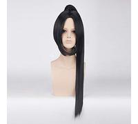 GJBXP 80cm Anime Fate Grand Order Silver White Black Long Cosplay peluca con garra Cola de caballo Pelo sintético Disfraces de Halloween Pelucas para hombres Negro