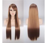 GJBXP 80cm Barato Peluca larga y recta Rojo Azul Verde Púrpura Negro Pelucas de cabello rubio para mujeres Resistente al calor Sintético Anime Cosplay Cabello 16