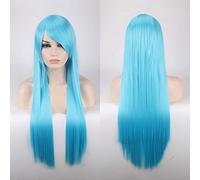 GJBXP 80cm Barato Peluca larga y recta Rojo Azul Verde Púrpura Negro Pelucas de cabello rubio para mujeres Resistente al calor Sintético Anime Cosplay Cabello 24