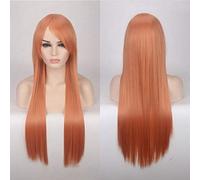 GJBXP 80cm Barato Peluca larga y recta Rojo Azul Verde Púrpura Negro Pelucas de cabello rubio para mujeres Resistente al calor Sintético Anime Cosplay Cabello 10