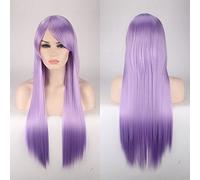 GJBXP 80cm Barato Peluca larga y recta Rojo Azul Verde Púrpura Negro Pelucas de cabello rubio para mujeres Resistente al calor Sintético Anime Cosplay Cabello 17