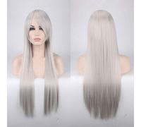 GJBXP 80cm Barato Peluca larga y recta Rojo Azul Verde Púrpura Negro Pelucas de cabello rubio para mujeres Resistente al calor Sintético Anime Cosplay Cabello 21