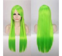 GJBXP 80cm Barato Peluca larga y recta Rojo Azul Verde Púrpura Negro Rubio Pelucas de cabello para mujeres Resistente al calor Sintético Anime Cosplay Cabello 11