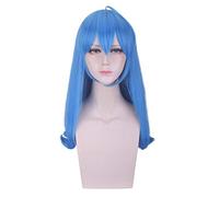 GJBXP Anime Bilibili 2233 Blue Wig Cosplay disfraz pelo sintético Halloween Costume Party Play pelucas para mujeres + gorra gratis azul