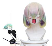 GJBXP Anime Land Of The Lustrous Red Cinnabar Yellow Diamond Green Jade Phosphophyllite Peluca Houseki No Kuni Cosplay Pelucas Cabello negro Multi