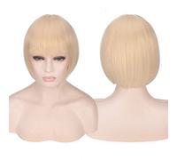 GJBXP Anime Short Cosplay Peluca Disfraz Pelo sintético Rosa Rubio Auburn Gris Verde Rojo Azul Blanco Negro Bob corto Pelucas para mujer rubia