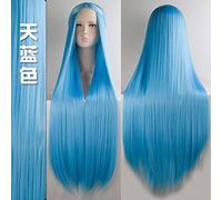 GJBXP Biamoxer 100Cm pelucas largas pelucas sintéticas clásicas de fibra de alta temperatura disfraz pelucas de cosplay fiesta de vello facial 20 color 15