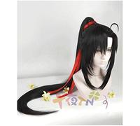 GJBXP Biamoxer 7 Estilos Gran maestro de cultivo demoníaco Wei Wuxian Styled Negro Largo Cosplay Peluca de pelo Diadema roja Estilo libre 1