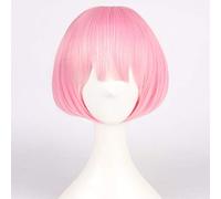 GJBXP Biamoxer Pure Color Rem Cosplay Peluca o Ram Pelucas de Cosplay Re: Zero Starting Life In Another World Disfraz Jugar Disfraces de Halloween Ram