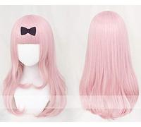 GJBXP Chika Fujiwara Pink Wig Cosplay Kaguya-Sama: Love Is War Kaguya-Sama Wa Kokurasetai: Tensai-Tachi No Renai Zunousen Cosplay Wig