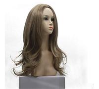 GJBXP Cosplay Peluca de volumen natural femenino Cabello ondulado largo y ondulado Fluffy con gorro de peluca gratis Marrón B