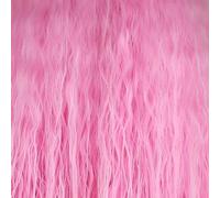 GJBXP Fluffy Red Pink White Orange Green Blonde Brown Curly Wig Hair sintético Anime Cosplay Fiesta de disfraces de Halloween Pelucas para mujeres rosa claro
