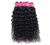 GJBXP Hairline hairline hair bundle water wave natural black 100g / bundle Brazilian Virgin Human Hair 13x6 Pelucas con pelo de bebé Pre arrancado para mujeres negras Densidad 150% 14 pulgadas