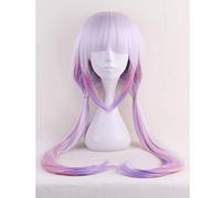 GJBXP Miss Kobayashi Dragon Maid Kanna Kamui Pelo sintético Peluca de cosplay resistente al calor con bollos dobles morado ombre largo