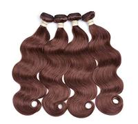 GJBXP & nbsp; Onda del cuerpo & nbsp; & nbsp; & nbsp; paquetes de cabello humano real Marrón oscuro 10 pulgadas Pelucas de cabello humano Peluca delantera de encaje negro brasileño con cabello de be