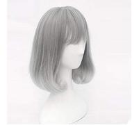GJBXP NEW Blue Gradient White Synthetic Hair daily Cosplay Peluca lolita peluca Disfraz Jugar Pelucas Disfraces de Halloween Cabello 5039c