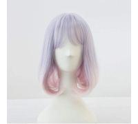 GJBXP New Blue Gradient White Synthetic Hair Daily Cosplay Wig Lolita Wig Costume Play Pelucas Disfraces de Halloween Cabello 5039A
