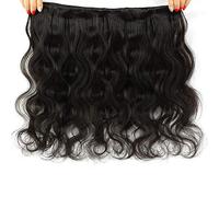 GJBXP onda del cuerpo negro paquetes de cabello humano real de 12 pulgadas